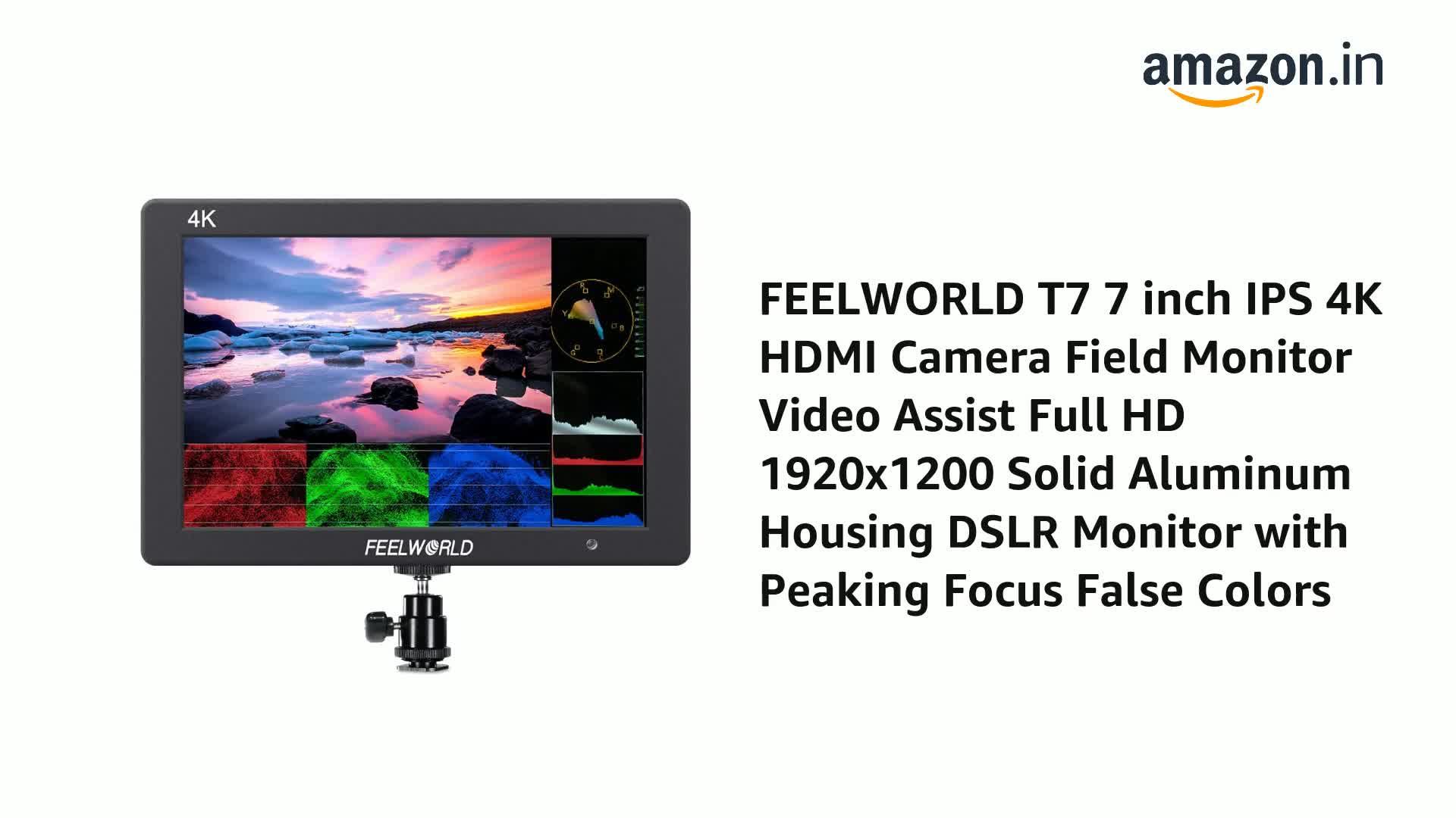 FEELWORLD T7 7 inch IPS 4K HDMI Camera Field Monitor Video Assist